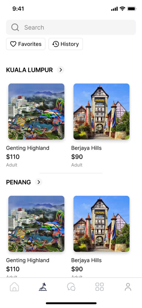 Toranj app screen