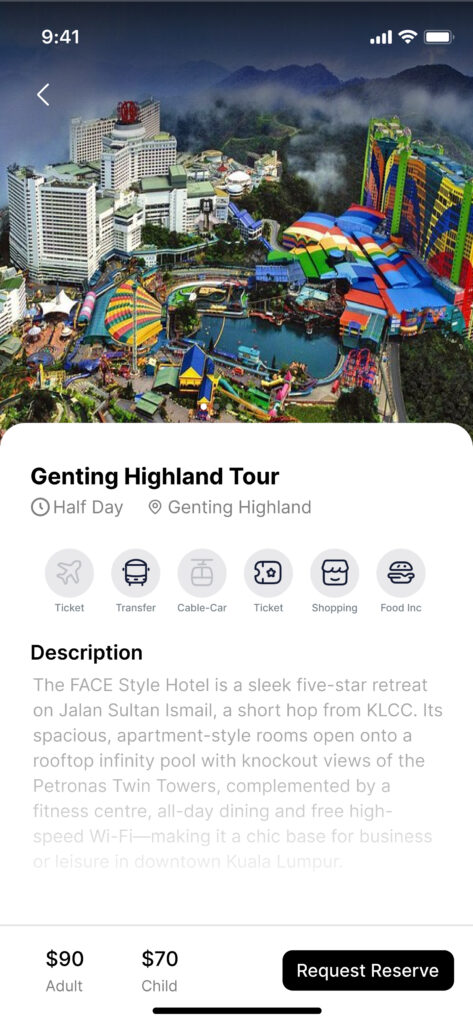 Toranj app screen